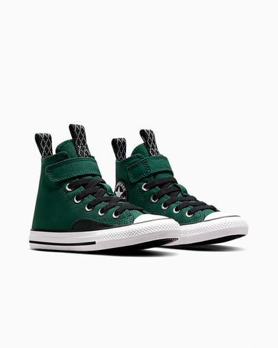 Zapatillas Converse Chuck Taylor All Star Sporty Easy-On Niños Verde Negras Blancas Chile | C-17930529