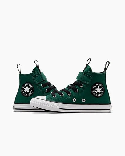 Zapatillas Converse Chuck Taylor All Star Sporty Easy-On Niños Verde Negras Blancas Chile | C-17930529