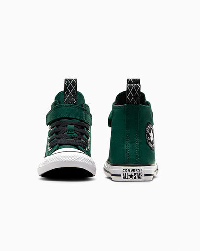 Zapatillas Converse Chuck Taylor All Star Sporty Easy-On Niños Verde Negras Blancas Chile | C-17930529