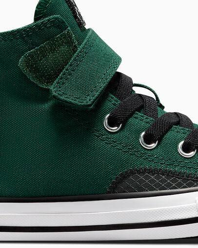 Zapatillas Converse Chuck Taylor All Star Sporty Easy-On Niños Verde Negras Blancas Chile | C-17930529