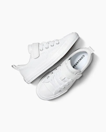 Zapatillas Converse Chuck Taylor All Star Malden Street Leather Niños Blancas Chile | C-50367489