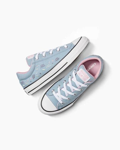 Zapatillas Converse Chuck Taylor All Star Street Tiny Florals Niños Azules Rosas Chile | C-56342799