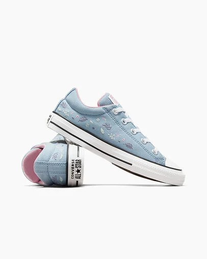 Zapatillas Converse Chuck Taylor All Star Street Tiny Florals Niños Azules Rosas Chile | C-56342799