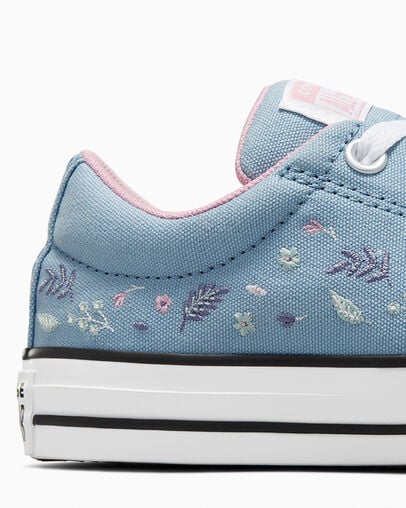 Zapatillas Converse Chuck Taylor All Star Street Tiny Florals Niños Azules Rosas Chile | C-56342799