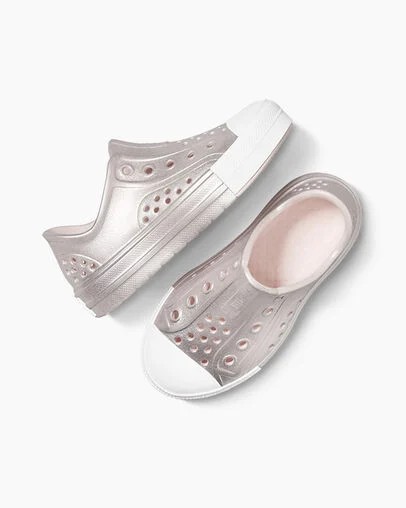 Zapatillas Converse Chuck Taylor All Star Play Lite CX Metallic Niños Rosas Plateadas Blancas Chile | C-57841069