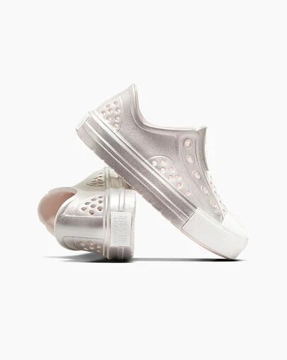 Zapatillas Converse Chuck Taylor All Star Play Lite CX Metallic Niños Rosas Plateadas Blancas Chile | C-57841069