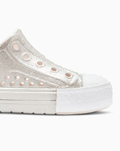 Zapatillas Converse Chuck Taylor All Star Play Lite CX Metallic Niños Rosas Plateadas Blancas Chile | C-57841069