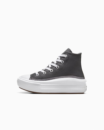 Zapatillas Converse Chuck Taylor All Star Move Glitter Niños Negras Blancas Chile | C-35870469