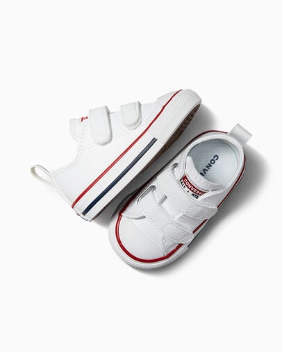 Zapatillas Converse Chuck Taylor All Star Leather Niños Blancas Chile | C-23815799