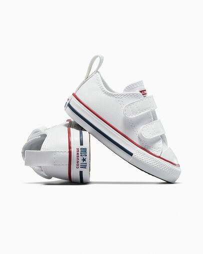 Zapatillas Converse Chuck Taylor All Star Leather Niños Blancas Chile | C-23815799