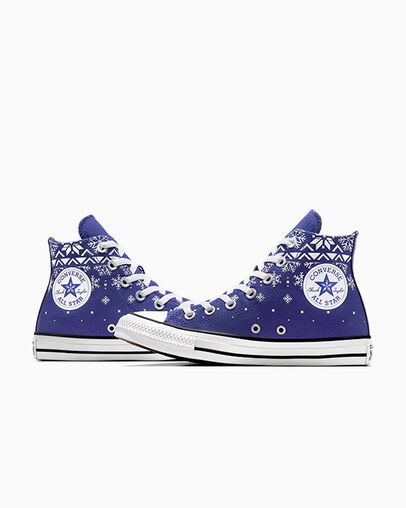 Zapatillas Converse Chuck Taylor All Star Hombre Moradas Blancas Negras Chile | C-04385619