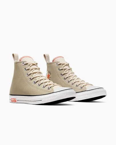 Zapatillas Converse Chuck Taylor All Star Vintage Athletic Hombre Gris Beige Blancas Chile | C-15890349