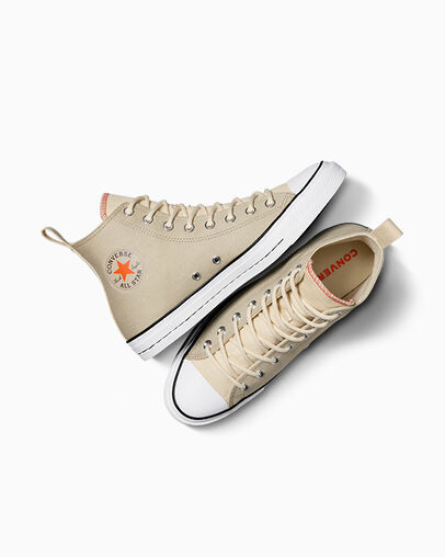 Zapatillas Converse Chuck Taylor All Star Vintage Athletic Hombre Gris Beige Blancas Chile | C-15890349