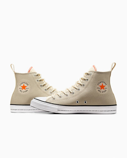 Zapatillas Converse Chuck Taylor All Star Vintage Athletic Hombre Gris Beige Blancas Chile | C-15890349