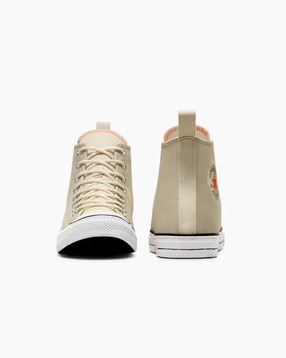 Zapatillas Converse Chuck Taylor All Star Vintage Athletic Hombre Gris Beige Blancas Chile | C-15890349