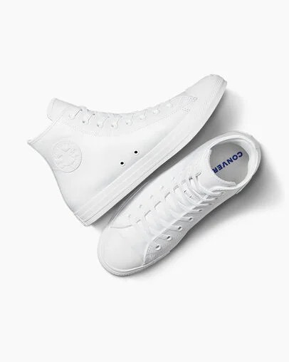 Zapatillas Converse Chuck Taylor All Star Leather Hombre Blancas Chile | C-27518949