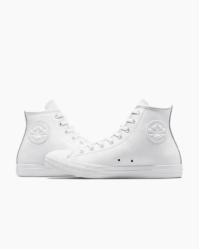 Zapatillas Converse Chuck Taylor All Star Leather Hombre Blancas Chile | C-27518949