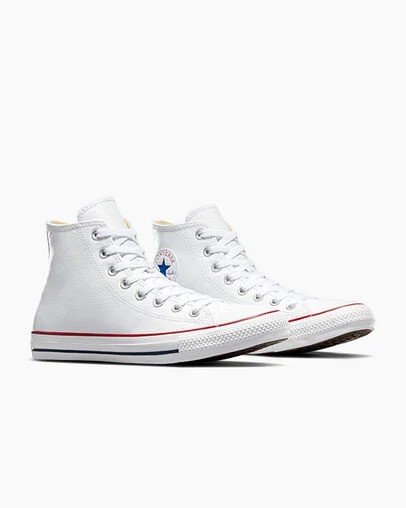 Zapatillas Converse Chuck Taylor All Star Leather Hombre Blancas Chile | C-92375189