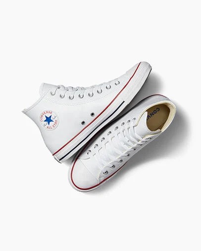 Zapatillas Converse Chuck Taylor All Star Leather Hombre Blancas Chile | C-92375189