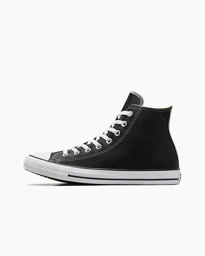 Zapatillas Converse Chuck Taylor All Star Leather Hombre Negras Chile | C-62193809