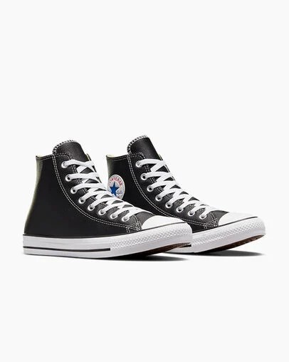 Zapatillas Converse Chuck Taylor All Star Leather Hombre Negras Chile | C-62193809