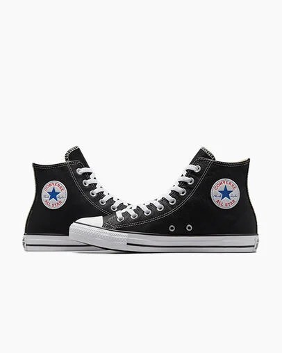 Zapatillas Converse Chuck Taylor All Star Leather Hombre Negras Chile | C-62193809