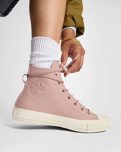 Zapatillas Converse Chuck Taylor All Star Weatherized Leather Hombre Rosas Chile | C-18793469