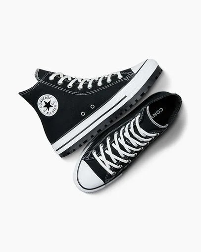 Zapatillas Converse Chuck Taylor All Star City Trek Hombre Negras Blancas Chile | C-37260849