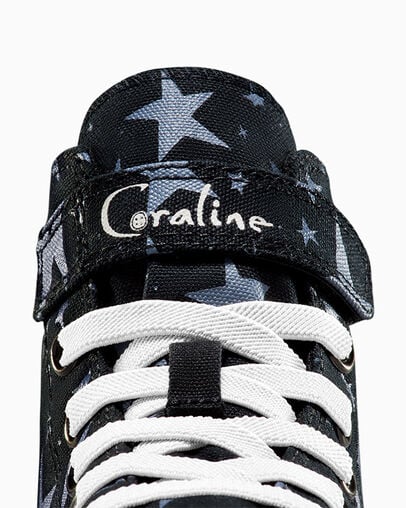 Zapatillas Converse Converse x Coraline Chuck Taylor All Star Easy On Niños Negras Rosas Chile | C-24635979