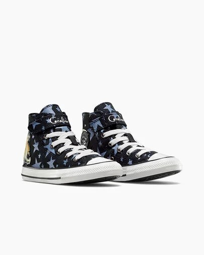 Zapatillas Converse Converse x Coraline Chuck Taylor All Star Easy On Niños Negras Rosas Chile | C-24635979