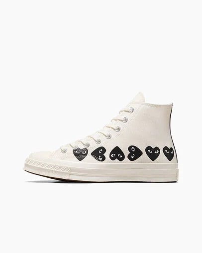 Zapatillas Converse Converse x PLAY Comme des Garçons Chuck 70 Multi Heart Hombre Blancas Negras Chile | C-51786949