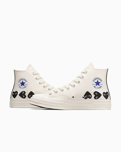 Zapatillas Converse Converse x PLAY Comme des Garçons Chuck 70 Multi Heart Hombre Blancas Negras Chile | C-51786949