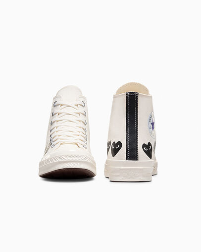 Zapatillas Converse Converse x PLAY Comme des Garçons Chuck 70 Multi Heart Hombre Blancas Negras Chile | C-51786949