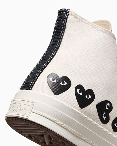 Zapatillas Converse Converse x PLAY Comme des Garçons Chuck 70 Multi Heart Hombre Blancas Negras Chile | C-51786949