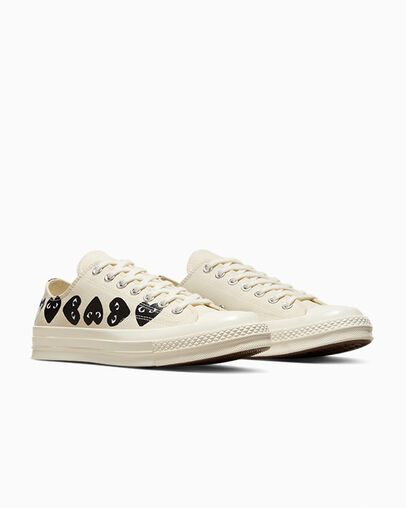 Zapatillas Converse Converse x PLAY Comme des Garçons Chuck 70 Multi Heart Hombre Blancas Negras Chile | C-64273059