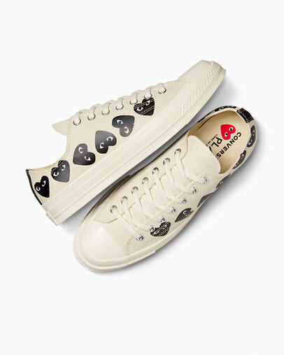 Zapatillas Converse Converse x PLAY Comme des Garçons Chuck 70 Multi Heart Hombre Blancas Negras Chile | C-64273059