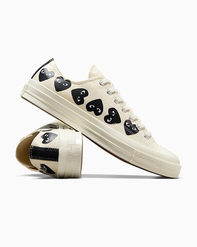 Zapatillas Converse Converse x PLAY Comme des Garçons Chuck 70 Multi Heart Hombre Blancas Negras Chile | C-64273059