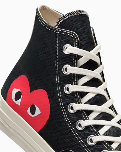 Zapatillas Converse Converse x PLAY Comme des Garçons Chuck 70 Hombre Negras Blancas Rojas Chile | C-35689079