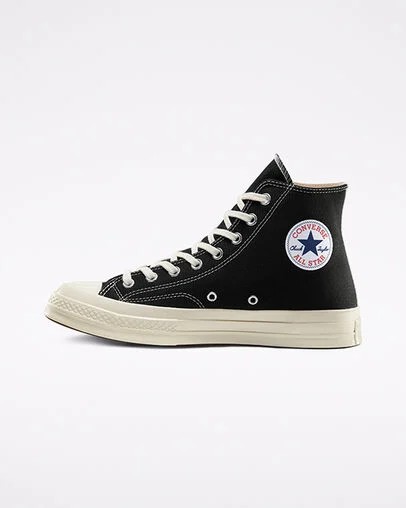 Zapatillas Converse Converse x PLAY Comme des Garçons Chuck 70 Hombre Negras Blancas Rojas Chile | C-35689079