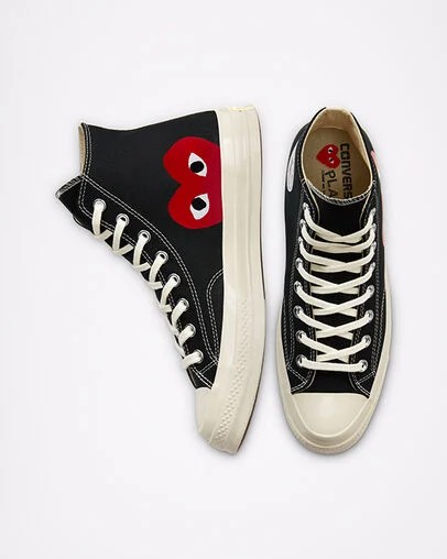 Zapatillas Converse Converse x PLAY Comme des Garçons Chuck 70 Hombre Negras Blancas Rojas Chile | C-35689079