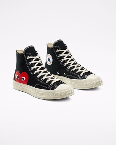 Zapatillas Converse Converse x PLAY Comme des Garçons Chuck 70 Hombre Negras Blancas Rojas Chile | C-35689079