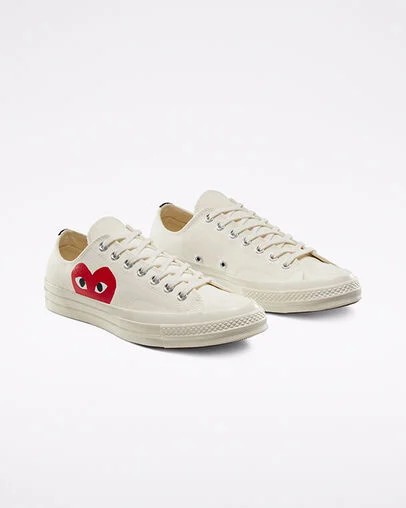 Zapatillas Converse Converse x PLAY Comme des Garçons Chuck 70 Hombre Blancas Rojas Chile | C-95164729