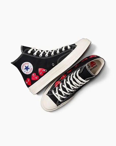 Zapatillas Converse Converse x PLAY Comme des Garçons Chuck 70 Multi Heart Hombre Negras Rojas Chile | C-16943029