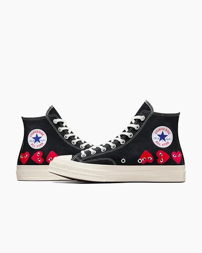 Zapatillas Converse Converse x PLAY Comme des Garçons Chuck 70 Multi Heart Hombre Negras Rojas Chile | C-16943029