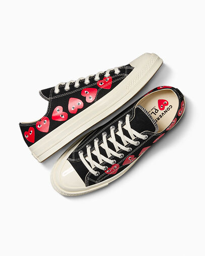 Zapatillas Converse Converse x PLAY Comme des Garçons Chuck 70 Multi Heart Hombre Negras Rojas Chile | C-18079539