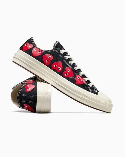 Zapatillas Converse Converse x PLAY Comme des Garçons Chuck 70 Multi Heart Hombre Negras Rojas Chile | C-18079539