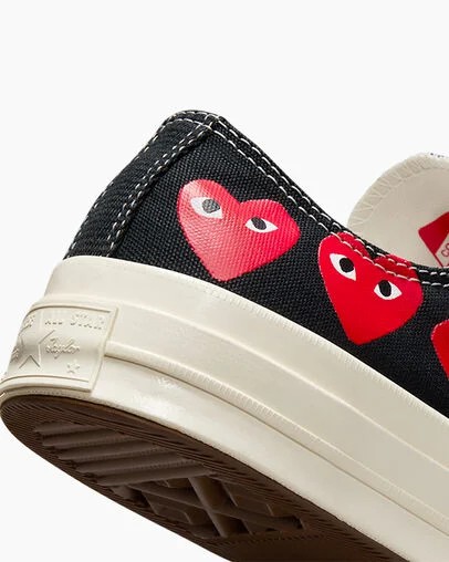 Zapatillas Converse Converse x PLAY Comme des Garçons Chuck 70 Multi Heart Hombre Negras Rojas Chile | C-18079539