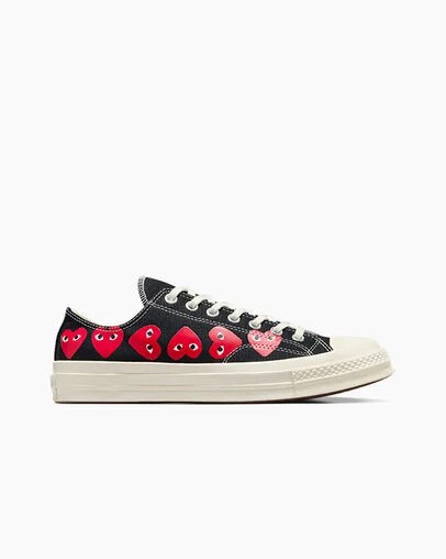 Zapatillas Converse Converse x PLAY Comme des Garçons Chuck 70 Multi Heart Hombre Negras Rojas Chile | C-18079539