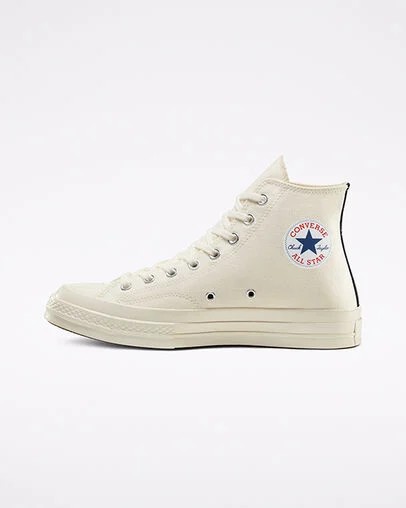 Zapatillas Converse Converse x PLAY Comme des Garçons Chuck 70 Hombre Blancas Rojas Chile | C-70456199