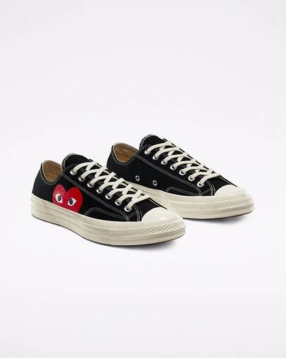 Zapatillas Converse Converse x PLAY Comme des Garçons Chuck 70 Hombre Negras Blancas Rojas Chile | C-87062419